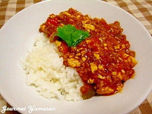 豆腐が入ったヘルシーな♪キーマカレー