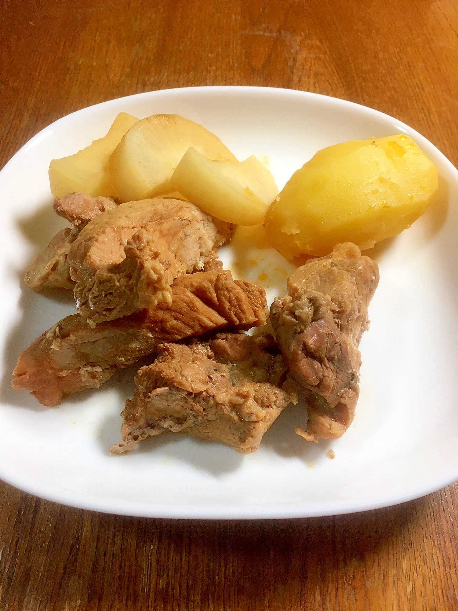 圧力鍋で作る 豚もも肉のケチャップ煮