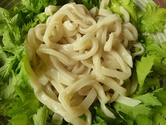 材料３つ男の手打ちうどん