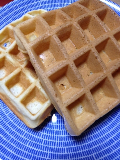 簡単にさっくりおいしいワッフルができましたまたリピしたいです♪