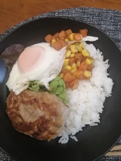 シンプルなロコモコ丼