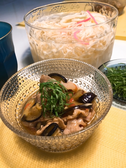 最強のつけダレ 茄子と豚肉たっぷりそうめん レシピ 作り方 By 楽天出店店舗 Koz Life 北欧雑貨のお店 楽天レシピ