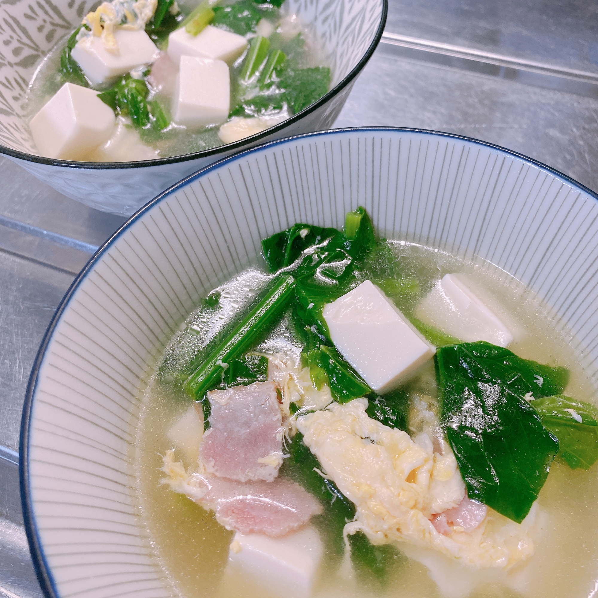 ほうれん草と豆腐の簡単☆中華スープ