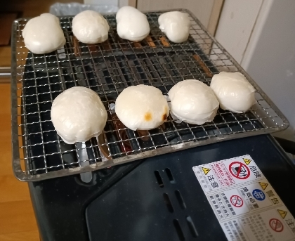 網にくっつかない焼き餅！焼き方