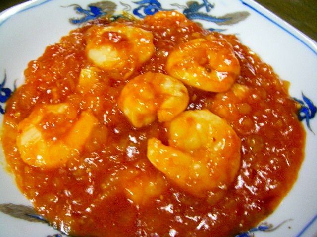 手抜きでも簡単美味しい!ぷりぷり海老チリ!