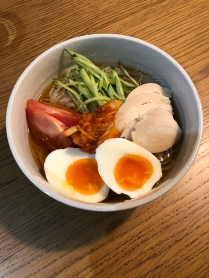 家で韓国冷麺が作れるなんて知らなかったです！
おいしくできました！