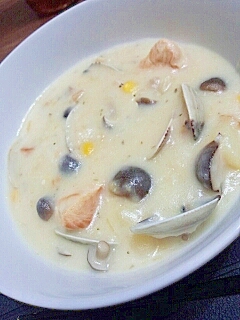 シチューリメイク☆クラムチャウダー