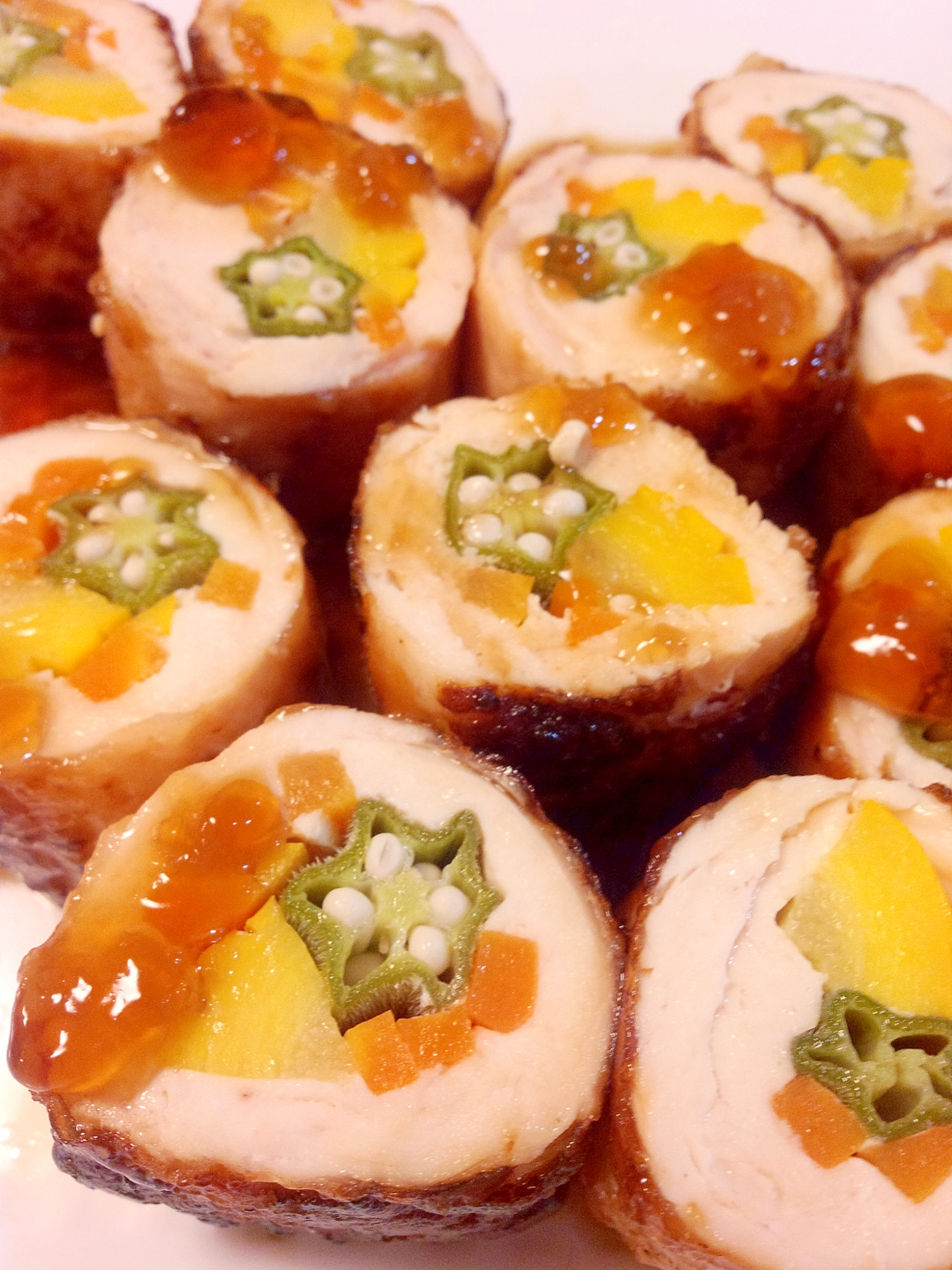 梅ポン酢ジュレでサッパリ!彩野菜のささみ巻き