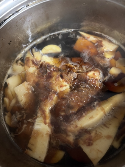 秋が旬の筍　四方竹の簡単煮物