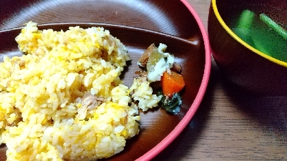 角煮の残りで☆角煮炒飯