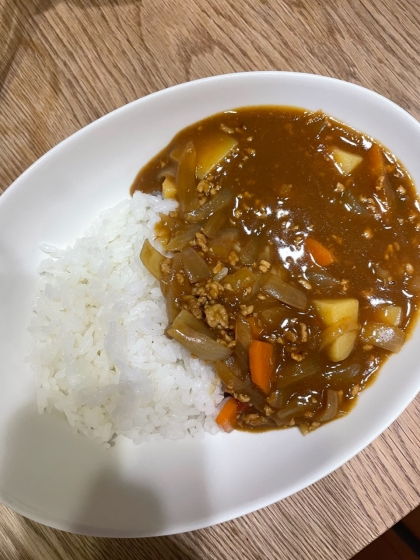 時短メニュー☆挽き肉カレー