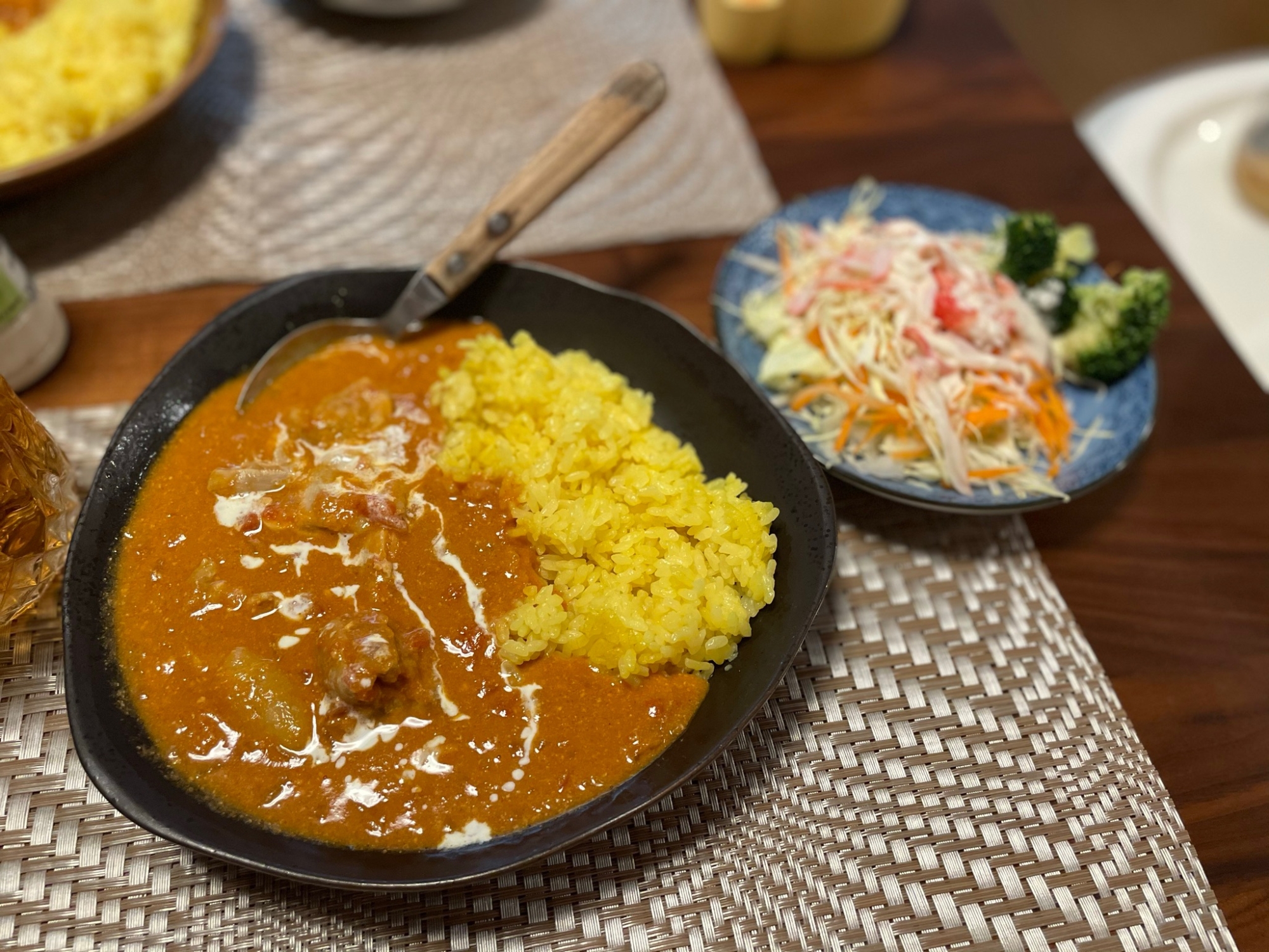 トマト缶でスパイスカレー&ターメリックライス