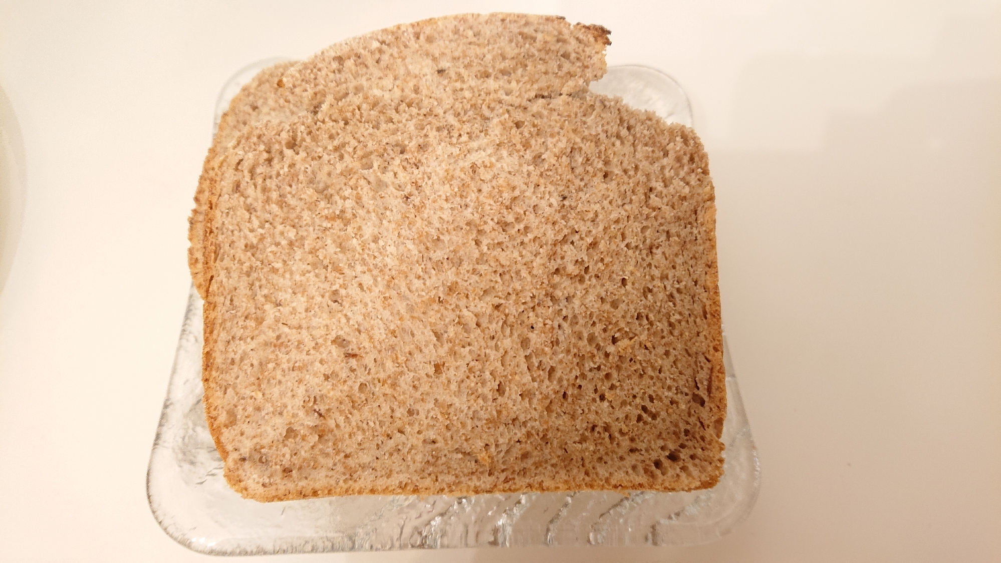 ホームベーカリーで作る⭐ホエイ入りライ麦食パン