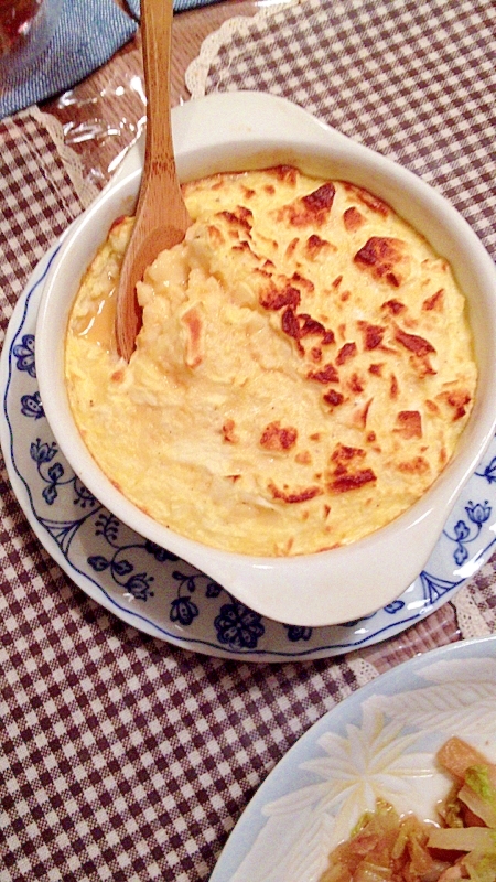 はんぺんと卵とチーズのトースター焼き