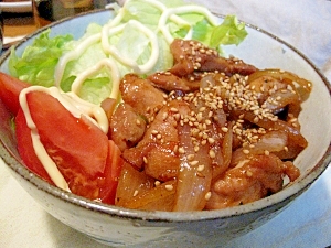 照り焼きショウガ丼