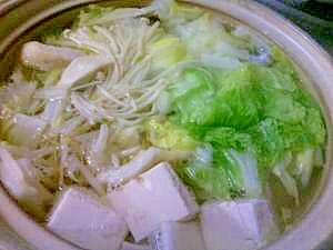 しっかり塩味!ダシが美味しい鶏鍋