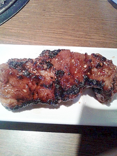 牛ステーキのグリル焼き