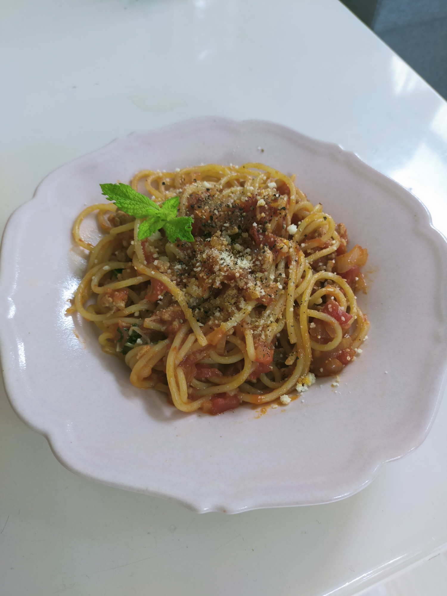 ミント香る☆ミートソースパスタ