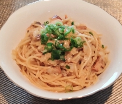 サバ缶で和風パスタ。材料3つで時短！意外でハマる♪