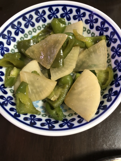 【簡単副菜】ピーマンと大根の甘辛煮