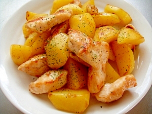 じゃがいもと鶏むね肉のコンソメ炒め レシピ 作り方 By Mint74 楽天レシピ じゃがいもと鶏むね肉のコンソメ炒め レシピ 作り方 By Mint74 楽天レシピ