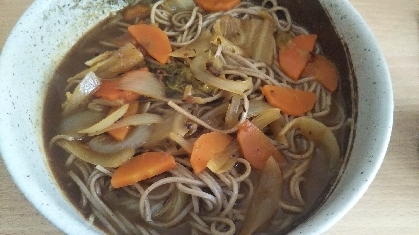 お蕎麦で作りました！
半端に残ってたにんじん玉ねぎも追加で♪美味しかったです♡