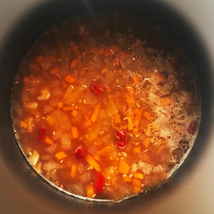 にんじんとトマトと玉ねぎのスープ