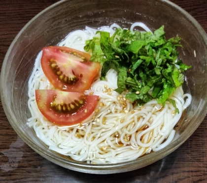 大葉トマト♫玉子そうめん