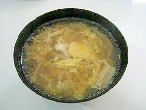 ふわふわ卵とえのきの中華スープ
