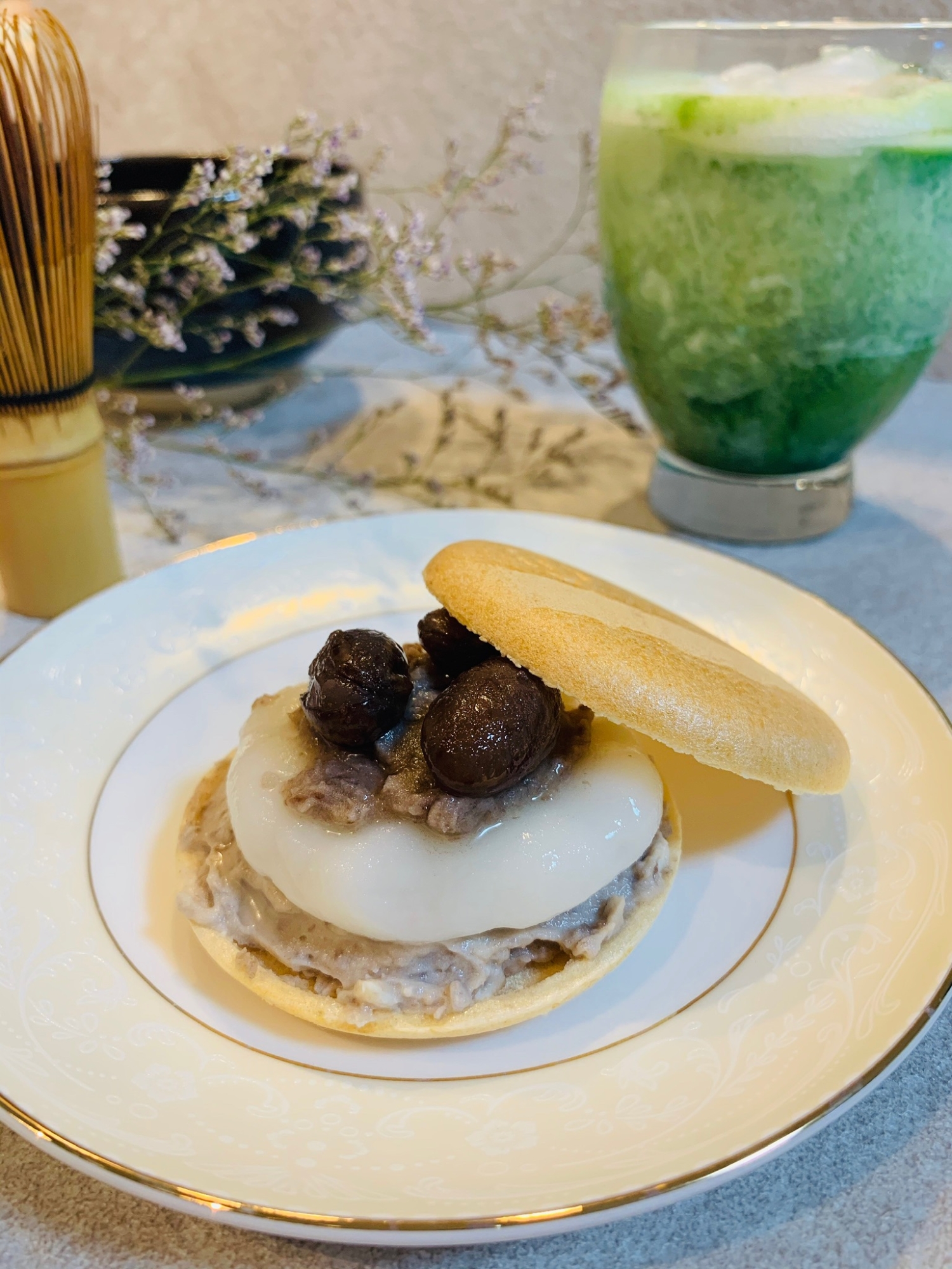 豆の甘煮が残った時のアレンジ★お洒落なモナカに変身