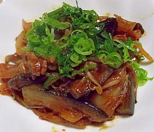 ナスとモヤシのケチャップ炒め