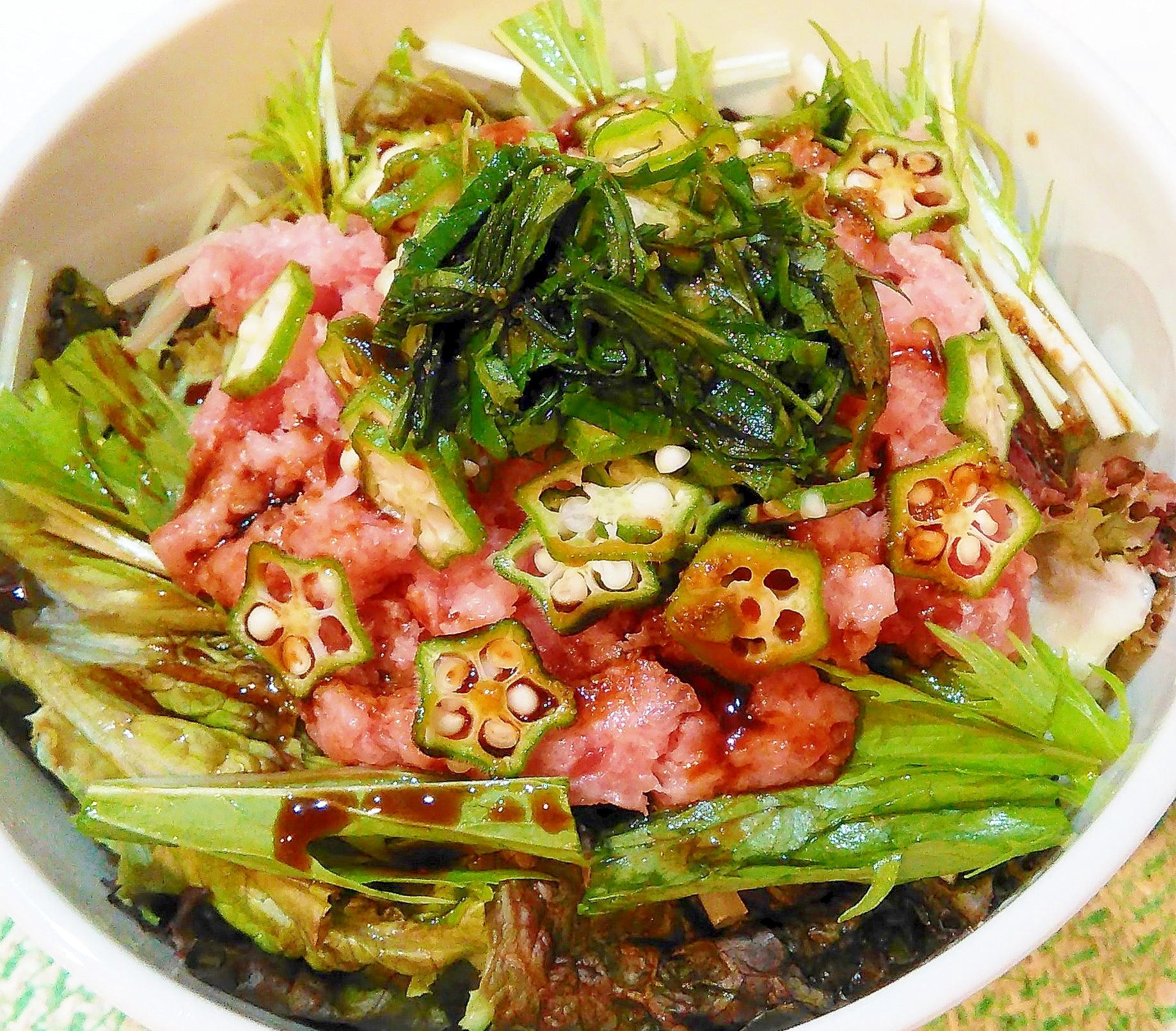 おうちでカフェご飯☆ねぎとろ丼