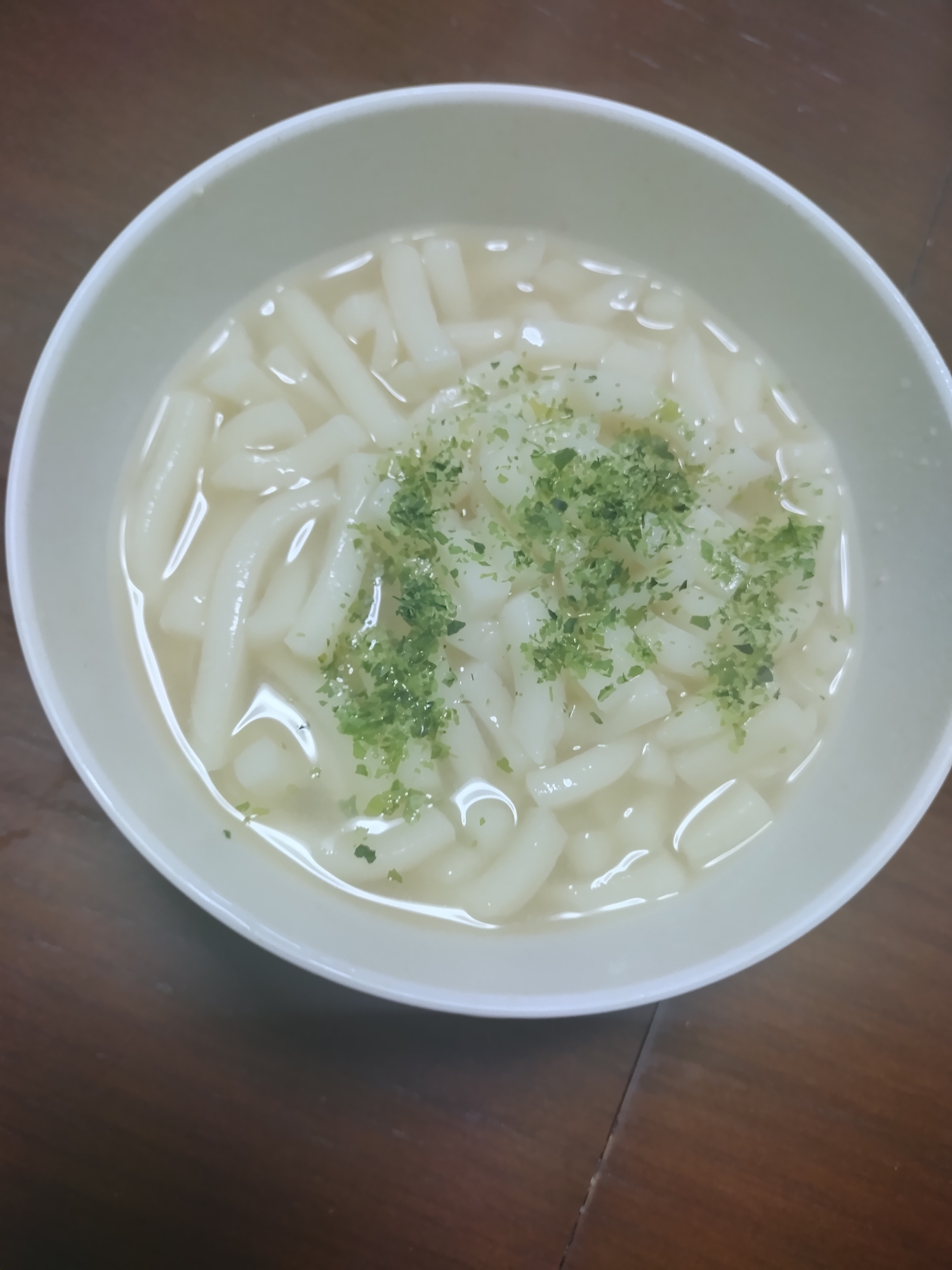 1歳2ヶ月子ども青のり味噌うどん