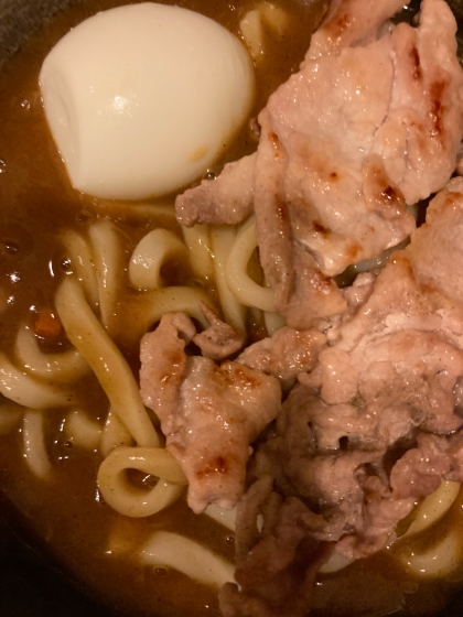 「カレーうどん♪」昨日のカレーをリメイク♪