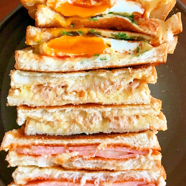 フライパンでお手軽 彩りホットサンド レシピ 作り方 By ミートソース 楽天レシピ フライパンでお手軽 彩りホットサンド レシピ 作り方 By ミートソース 楽天レシピ