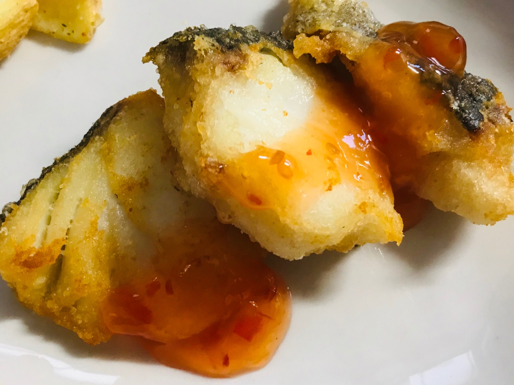 簡単10分*タラ唐揚げのスイートチリソース