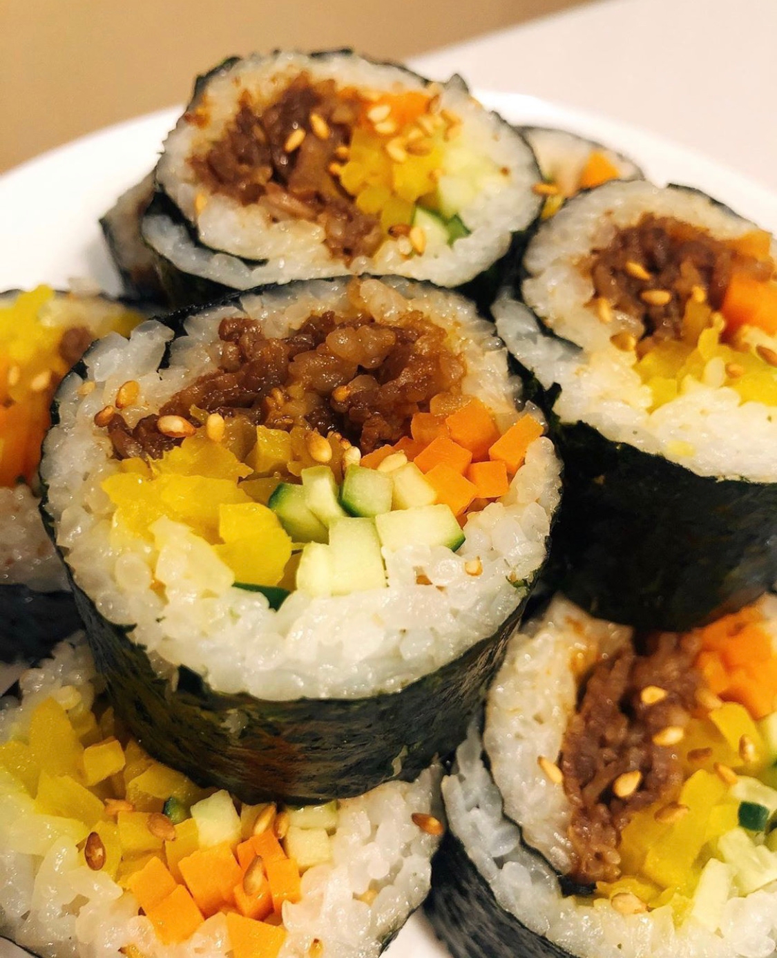 焼き肉のタレで簡単キンパ レシピ 作り方 By 楽天レシピ