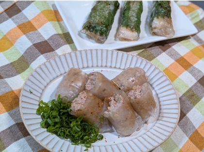生春巻きのW皮包み餃子