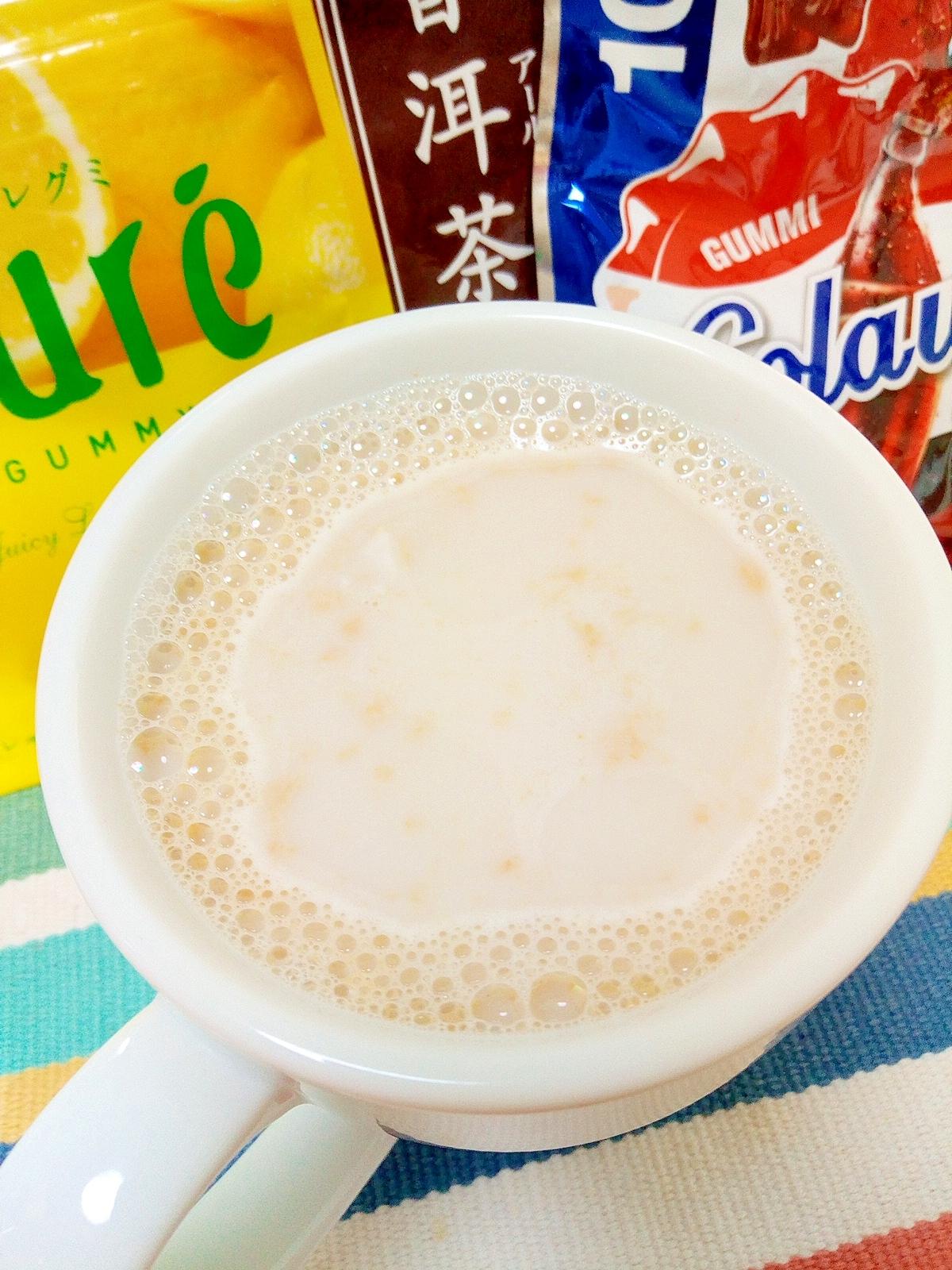 ホッと☆レモンコーラ風味ミルクプーアール茶♪