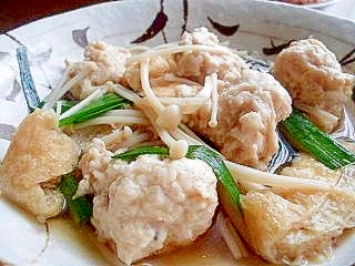 鶏団子とあげの煮物