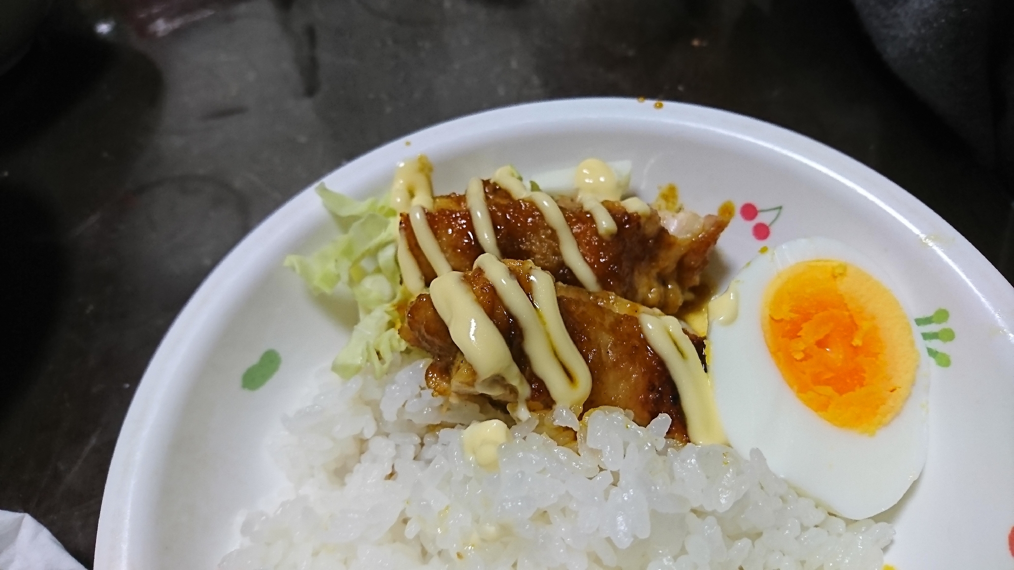 鶏肉のカレー照り焼き丼