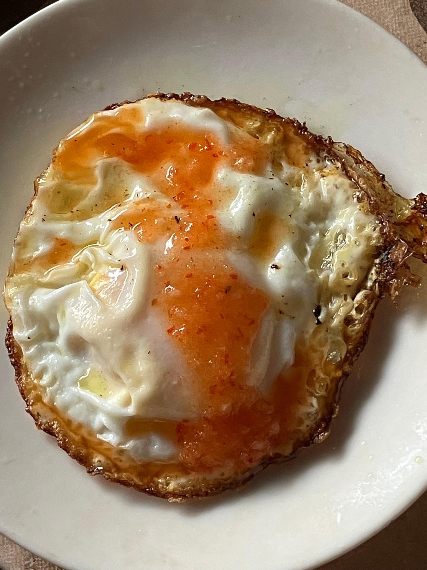 ココナッツ油で目玉揚焼き（低糖質）