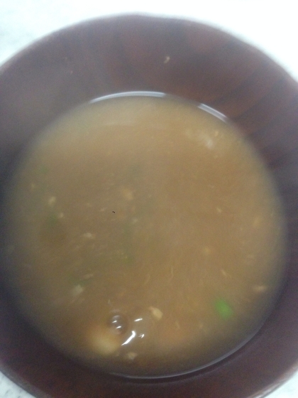納豆を味噌汁に入れるのは初めてなので、恐る恐る作りましたが…柔らかお豆が美味しかったです！