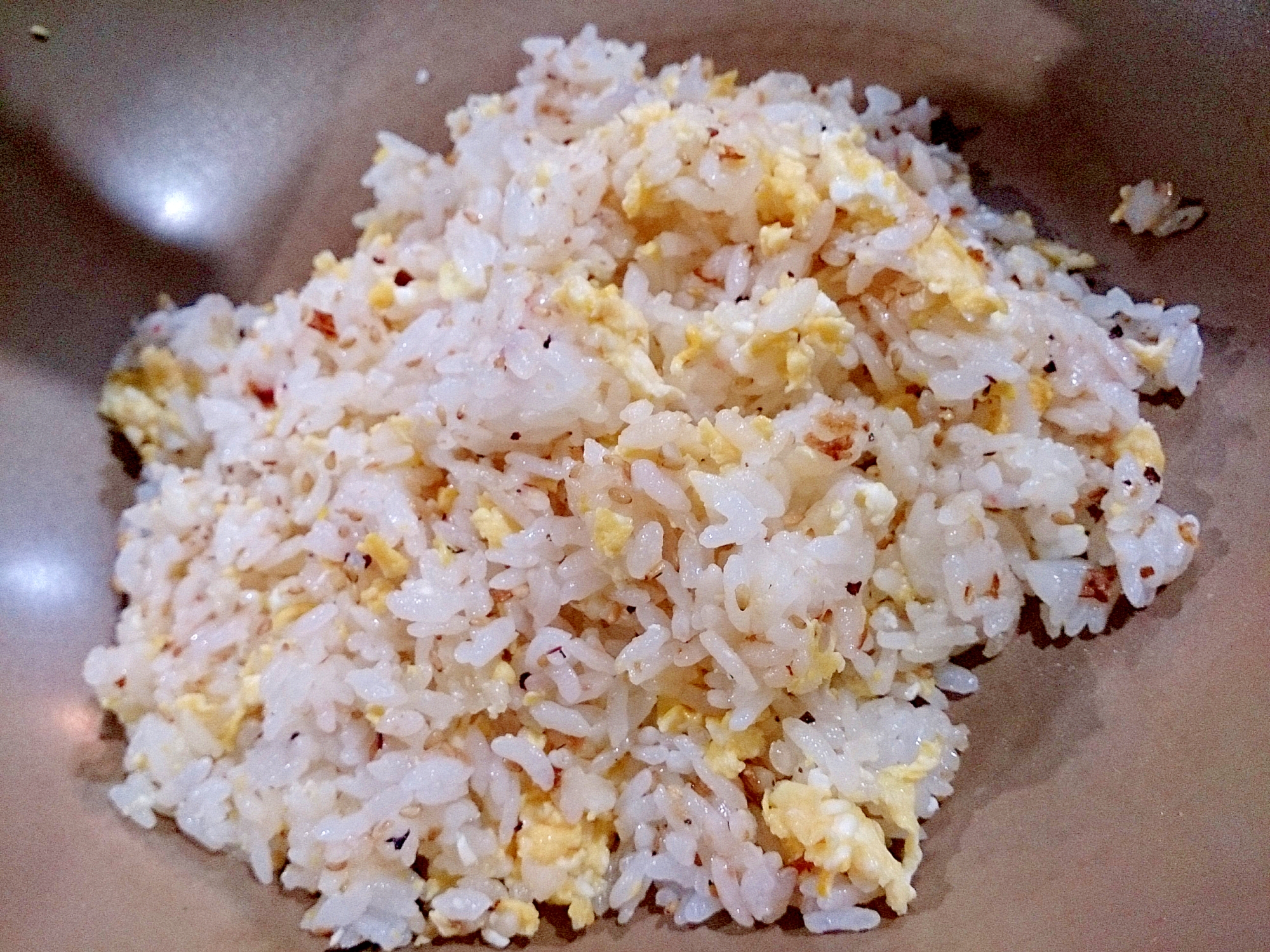 お弁当用のミツカンおむすび山で卵炒飯