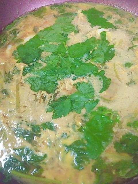 三つ葉の卵とじ