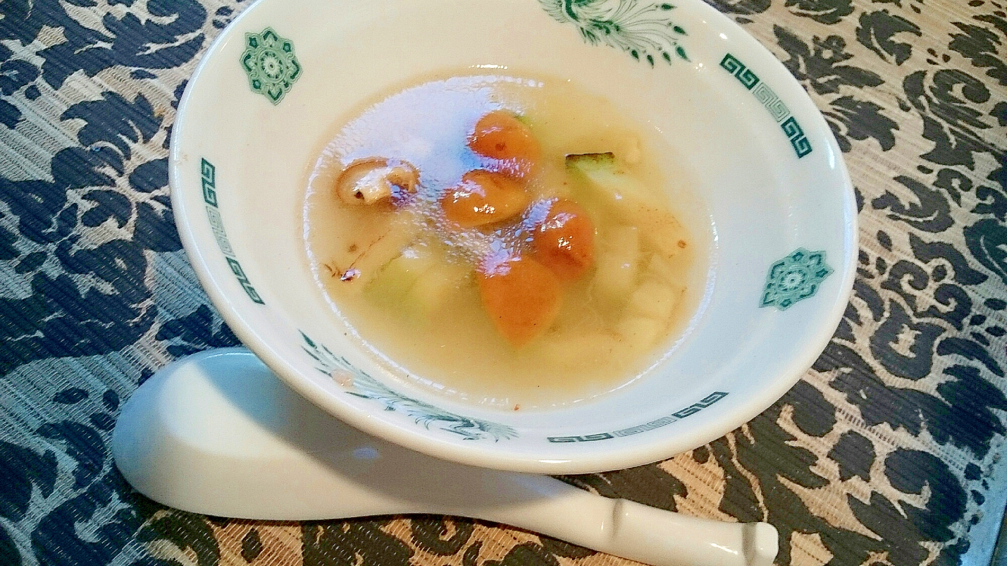 ズッキーニの中華スープ