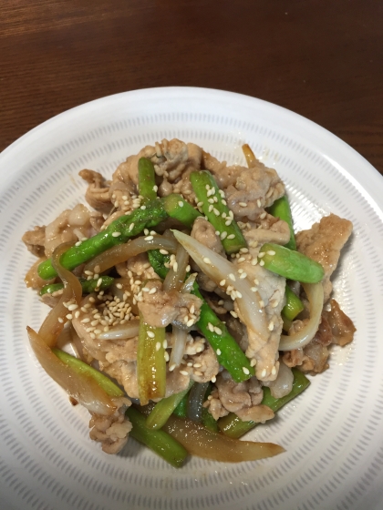 豚肉で作りました♪焼肉のタレは、食欲出ますね！レシピ、ありがとうございました（＾∇＾）