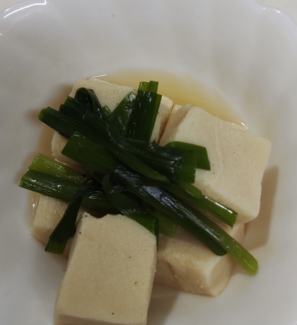 高野豆腐とニラ煮