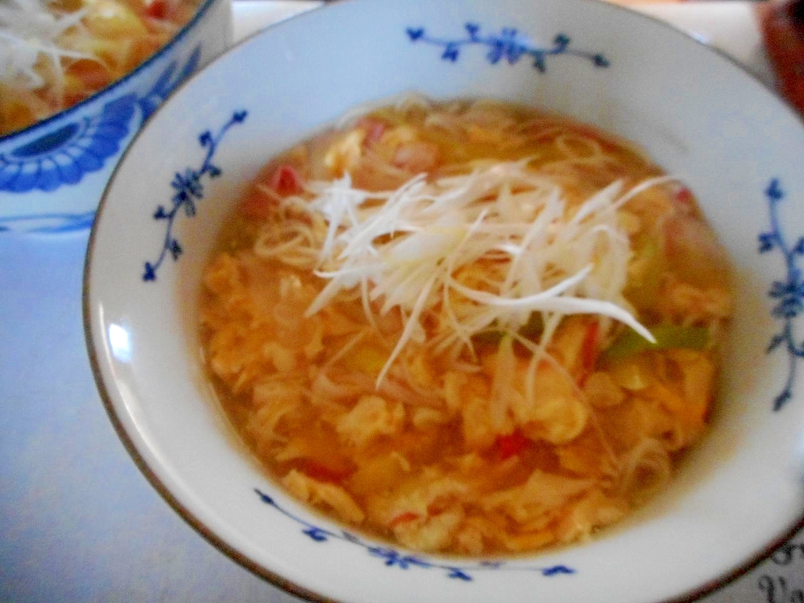 カニカマの卵とじにゅう麺