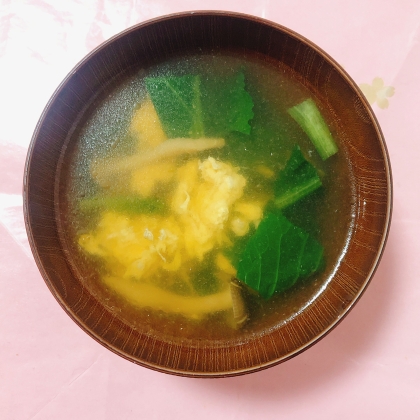 ほうれん草と卵の中華スープ